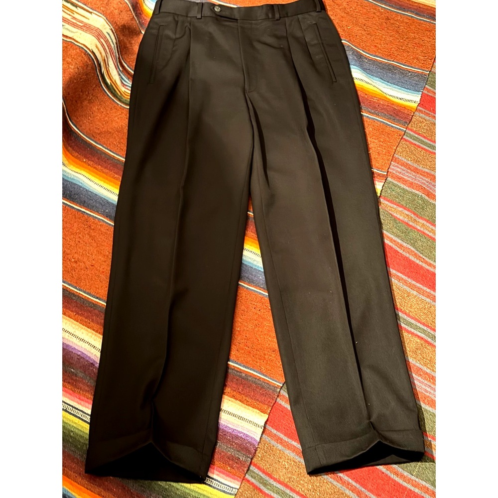 Samuelsohn custom Tailored for Andrisen Morton 100% Wool Pleated Trousers Pants